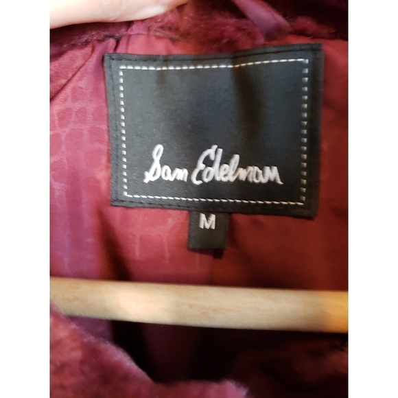 Sam Edelman Burgundy Janet Faux Fur Coat - Picture 4 of 10